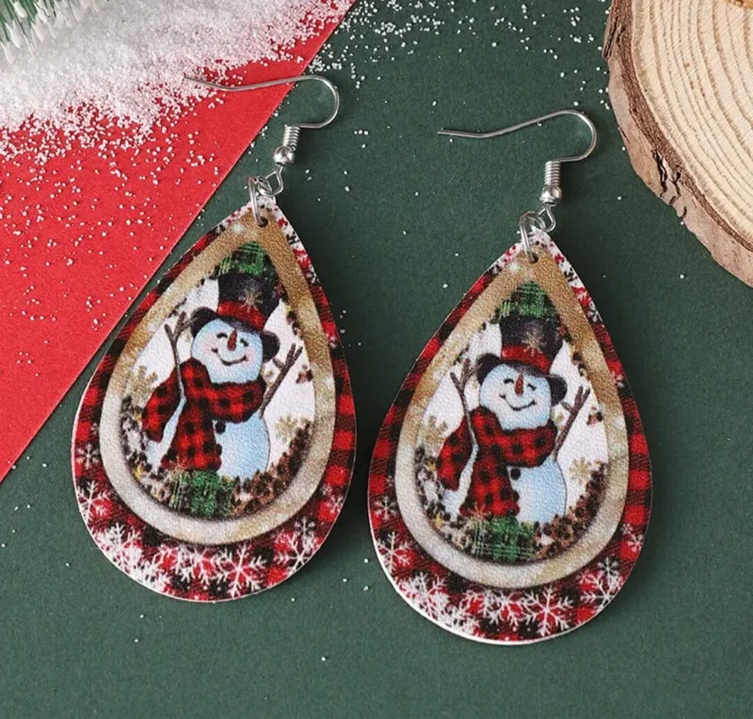 Snowman Earrings