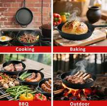 Load image into Gallery viewer, 3-Piece Set of Cast Iron Skillets
