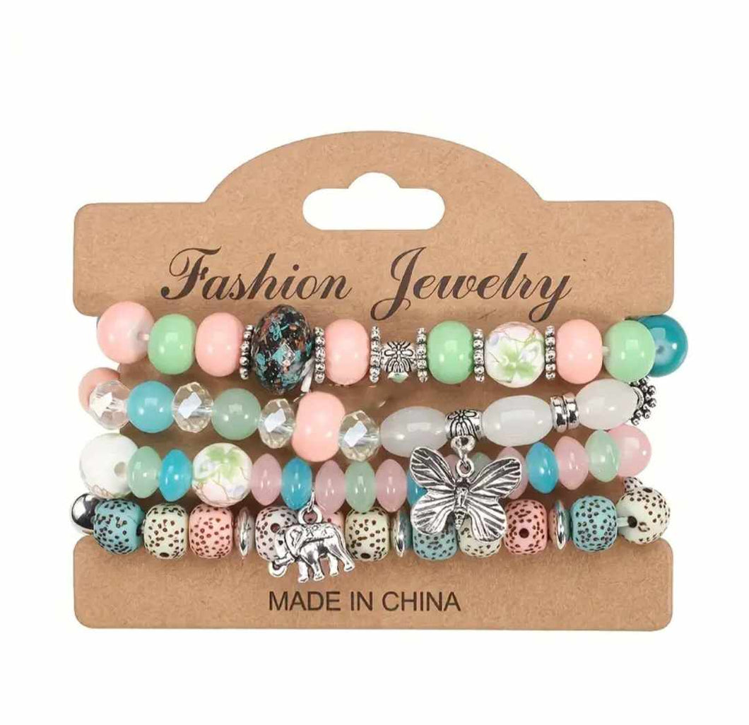 Boho Style Stretch Bracelet Set